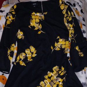 Black and yellow floral  dress